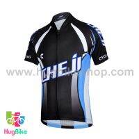 เสื้อจักรยานเด็กแขนสั้น CheJi (01) สีดำฟ้า