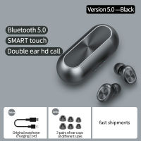 Bluetooth5.0 Earphone TWS Stereo Wireless Headphones Fingerprint Touch Waterproof Sports Earbuds Headset Dual-Mic Noise Cancel