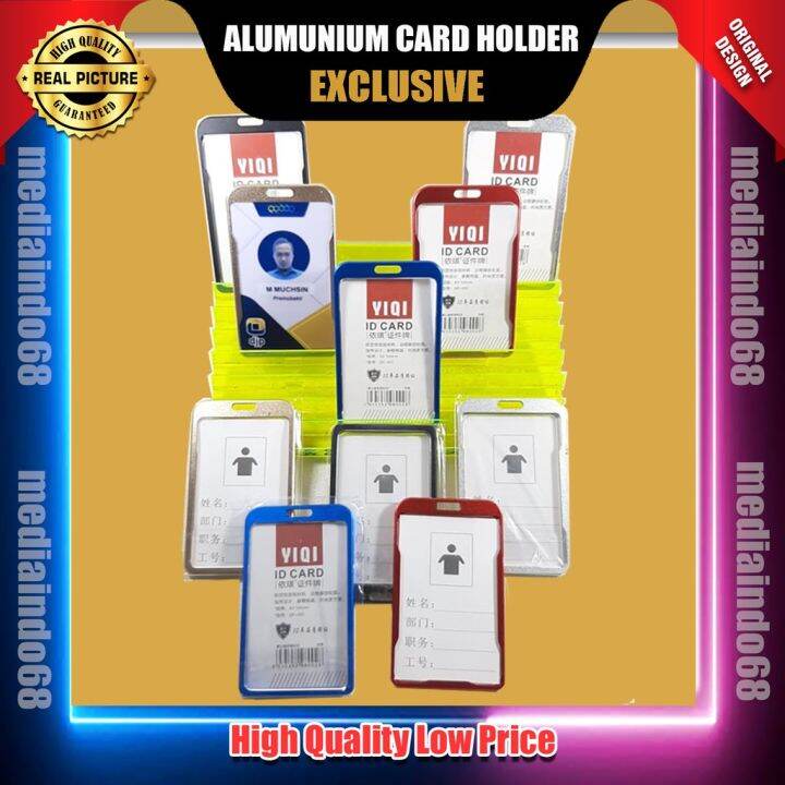 Aluminium Id Card Holder Premium Tempat Kartu Aluminium Lazada