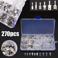 270Pcs/Set Insulated Electrical Wire Male amp; Female Crimp Terminals 2.8/4.8/6.3mm Spade Connectors Assortment Kit with Box