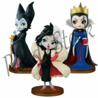 【hot sale】 №☄ B09 [Ready Stock]3Pcs Disney Cartoon Q Posket Petit Maleficent Cruella Figure Villains 8-9CM Toy No Box