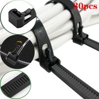 30 Pieces Reusable Nylon Cable Ties Self-Locking Plastic Strap Fasteners Removable Retractable Cable Ties Binding Straps Cable Management