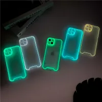 {L electronic shell} Night Light Luminous ซิลิโคนนุ่มสำหรับ IPhone 14 Plus 13 12 11 Pro Max XS XR X 14Pro 13Pro 14 Plus IPhone14 I14ฝาหลัง