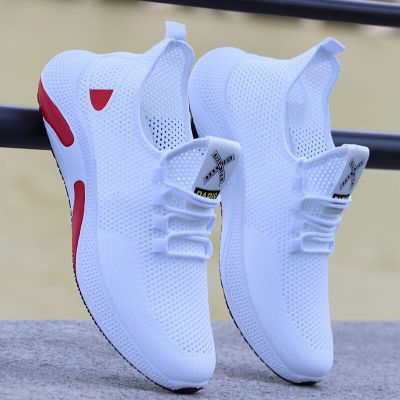 White Mesh Breathable Sneakers Summer Fashion Running Shoes 2023 Lightweight Casual Sneakers for Male