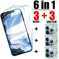✼ 6in1 tempered glass for iphone 13 12 11 Pro max mini screen protector on iphone 13 12 8 7 6 6s 5 plus XS max X XR SE 2020 glass