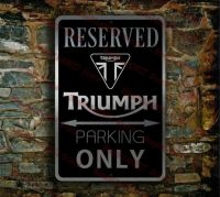 Triumph Parking Only Sign Reserved Triumph Garage Signs Shabby Chic Home Decor Plaque Wall Art Man Cave