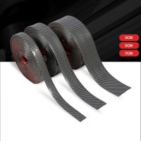 Car Threshold Strip Anti-stepping Stickers Modified Pedal Trim Strip Carbon Fiber Pattern Bumper Door Side Anti-Collision Sticke Car Door Protection