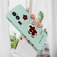 HP เคสสำหรับ OPPO Reno10 Pro + 5G เคสสวยหรูเคสโทรศัพท์ผู้หญิงดีไซน์ด้านข้างพิมพ์ลายดอกไม้เล็กเคสขอบสี่เหลี่ยมของเหลวปลอกซิลิโคนคลุมทั้งหมดเคสป้องกันทนแรงกระแทกกล้อง