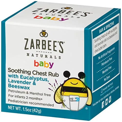 Zarbee's Naturals Baby Soothing Chest Rub with Eucalyptus, Lavender