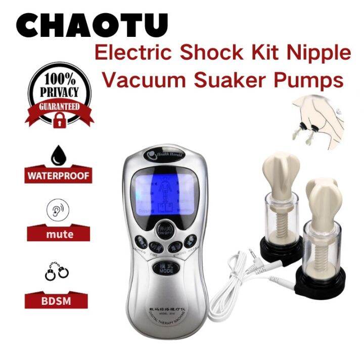 Electric Shock Kit Nipple Vacuum Suaker Pumps Breast Booster Stimulator