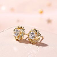 Trend Knot of Love 2 Carat 6.5mm Moissanite Stud Earrings GRA Certificate 925 Sterling Silver Studs Women Jewelry Factory Price