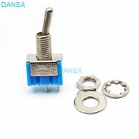 10pcs/lot MTS101 Blue Toggle Toggle Switch 2 Pins 2 Position ON-OFF 6A 125V AC Mounting 6mm Electrical Circuitry  Parts