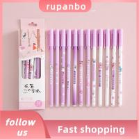 RUPANBO039392692 0.5มม. ปากกาเจล หมึกสีฟ้า 12ชิ้นค่ะ ออฟฟิศสำหรับทำงาน เครื่องใช้ในบ้าน