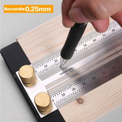 High-precision Right Angle Ruler T-type Stainless Steel Woodworking Scribing Mark Line Gauge Measuring Tool Positioning Ruler Levels