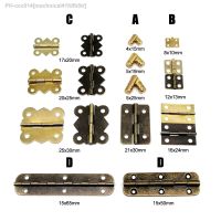 12pcs Mini Heavy Duty Lengthened Butterfly Jewelry Chest Gift Wooden Music Box Wine Case Dollhouse Cabinet Door Hinge With Screw