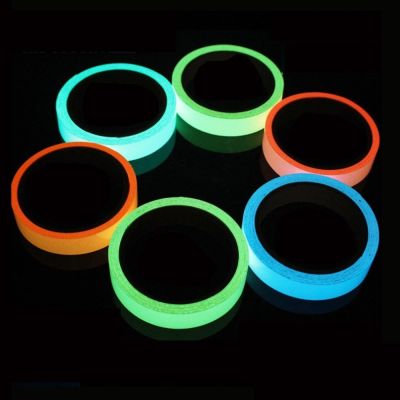 【CW】 Reflective Tape Self-adhesive Sticker Removable Fluorescent Glowing Dark Striking Warning Dropshipping