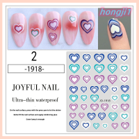 【 Hongji1】??สติกเกอร์ติดเล็บสไตล์น่ารัก,สติกเกอร์ติดเล็บไล่ระดับสี