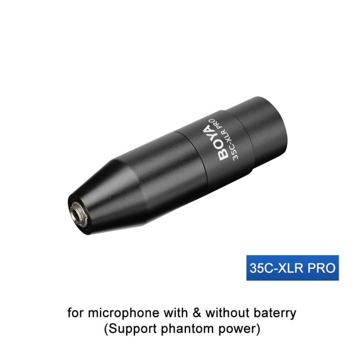 best-value-35c-xlr-pro-3-5มม-trs-mini-jack-อะแดปเตอร์ไมโครโฟนหญิง3-pin-xlr-ชาย-connector-พร้อม-phantom-power-converter