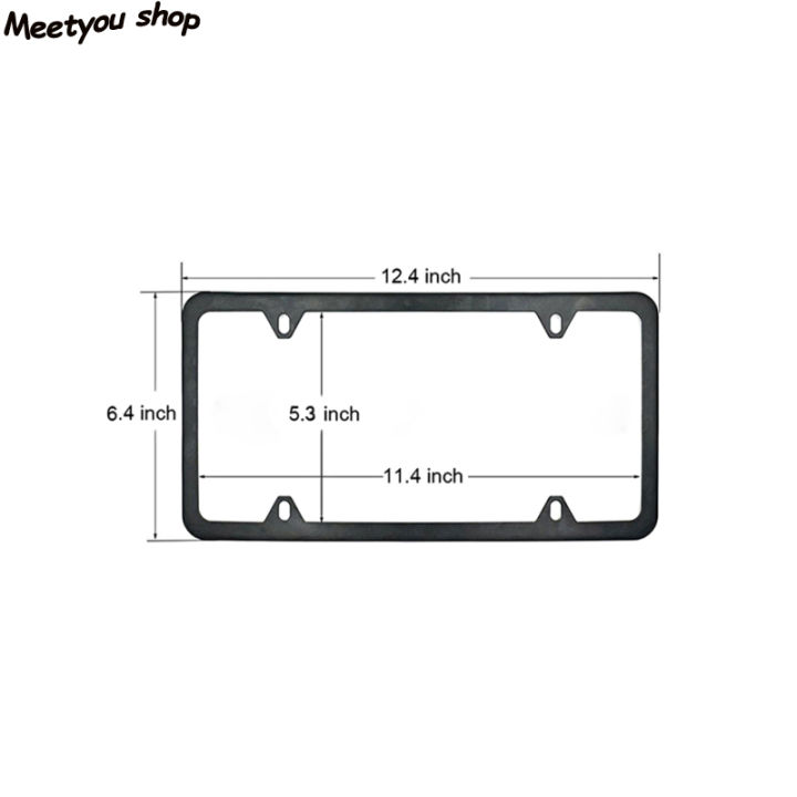 กรอบป้ายทะเบียนรถ2ชิ้นพร้อมสกรู4รูเคลือบอลูมิเนียมพ่นสีกันสนิมฝาปิดแผ่นป้ายทะเบียนรถยนต์สหรัฐอเมริกา