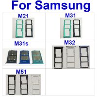 สําหรับ Samsung M21 M215F / DS M215F / DSN M31 M315F M31S M317 M317F M51 M515F ซิมการ์ดถาดอะแดปเตอร์ SD Card Reader ซ็อกเก็ตเชื่อมต่อชิ้นส่วน