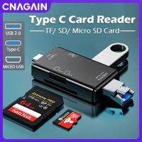 CNAGAIN 6 In 1 Type C USB กล้องอ่านไมโคร USB การ์ดความจำ,อะแดปเตอร์การ์ด SD กล้องทหารพรานสำหรับพีซี/แล็ปท็อป/สมาร์ทโฟน/แท็บเล็ต,สำหรับ Tf/sdhc/mmc/ UHS-I Ect