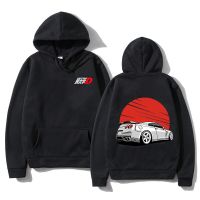 เสื้อกันหนาว มีฮู้ด ลายกราฟฟิค Nissan Skyline Gtr 34 Initial D สไตล์ฮิปฮอป สําหรับผู้ชาย