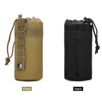 Water Bottle Bag Military Outdoor Camping Hiking Drawstring Water Bottle Holder Multifunction Bottle Pouch Hydration Backpack