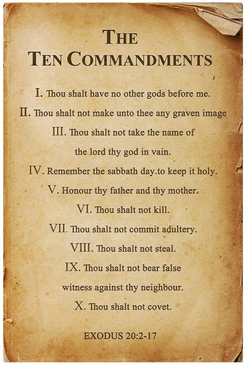 The 10 commandments wall art bible verses inspirational quotes wall art ...