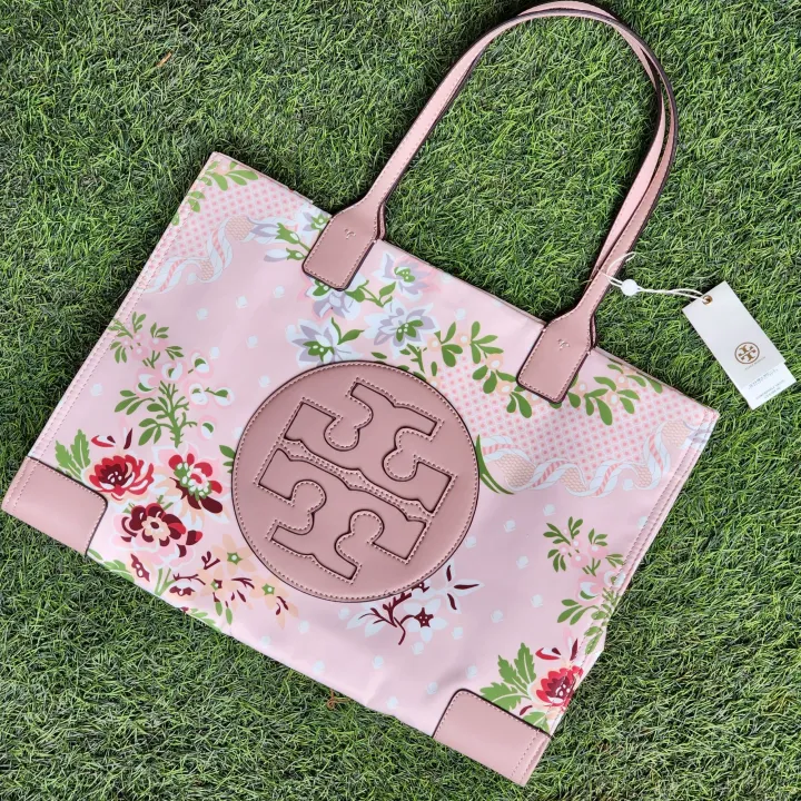 Original Sugar Berry Nylon Tote Bag T.O.R.Y. B.U.R.C.H Ella Floral ...
