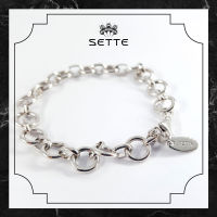 [SETTE] Round Link Bracelet Silver 925 Rhodium Plated  - BS3109 [เซตเต้] สร้อยข้อมือรูปทรงกลม ตัวเรือนเงิน925 ชุบโรเดียม