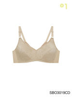 Sabina เสื้อชั้นใน Invisible Wire (ไม่มีโครง) รุ่น Function Bra รหัส SBO3019 สีเนื้อเข้ม