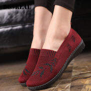 DOSREAL Nữ Giày Nữ Bằng Giản Giày Thời Trang Dệt Kim Cho Nữ Sock Giày Nữ