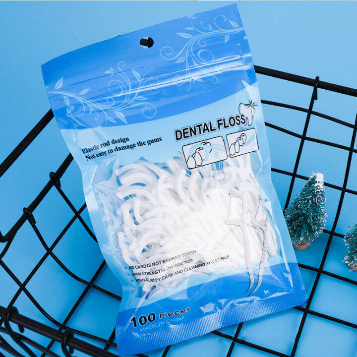 Denise Dental Floss 100pcs/bag Flosser Teeth Toothpick stick Dental
