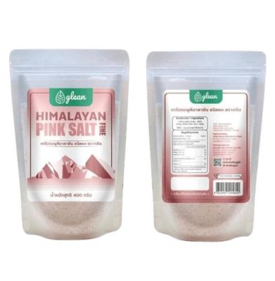 Glean Himalayan Pink Salt - Fine เกลือสีชมพูหิมาลายัน ชนิดผง ตรา กลีน (400 g)