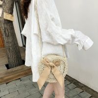 Round Straw Bags Women Summer Rattan Bag Beach Cross Body Bag