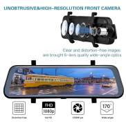 Camera hành trình gương 10 Inh cảm ứng siêu nét chính hãng bảo hành 12