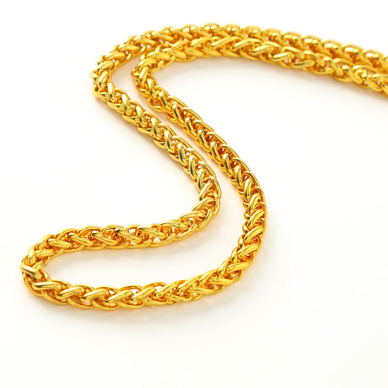 24K Yellow Gold Plated Dragon Head Rope Necklace For Men Vietnamese Gold  Neck Chain Necklace Wedding Engagement Fine Jewelry Not Specified Not  Specified