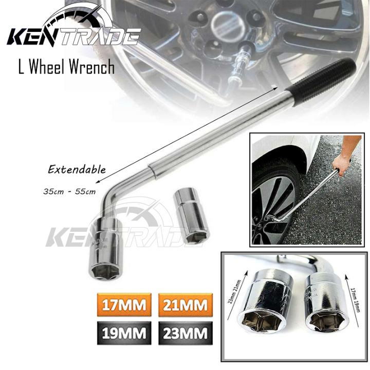Heavy Duty Shape Tyre Opener Extendable Wheel Wrench Tyre Nut Socket 17