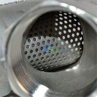 MEGAIRON 304 Type Y Three Way Strainer Filter Stainless Steel female Jointer Connection Connector Fittings