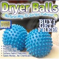 Dryer Balls ลูกบอลซักผ้าสะอาด 1 แพค มี 2 ชิ้น (สีฟ้า)เพิ่มพลังซักให้ผ้าของคุณสะอาดล้ำลึกมากขึ้น