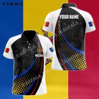 MOLDOVA Country Flag Map Design Hot 3D Print Polo Shirts Men Slim Collar Short Sleeve StreetWear Casual Top New Summer Clothing