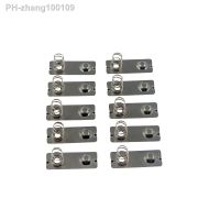 10pcs/ 24x9mm Replacement Metal Batteries Spring Contact Plate Silver For AA AAA Battery case