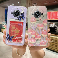 INS เคส Case Realme 11 Pro+ 9 Pro+ Narzo50 50 Pro 50A 50i Prime Plus 4G 5G ใหม่ เคส การ์ดลายผีเสื้อ Tulip ย้อนยุคใหม่ เคสโทรศัพท์ อินเทรนด์ฝาครอบนุ่มบางพิเศษ2023