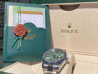 Hi-end Rolex DATEJUST สาย Oystersteel หน้าปัดเขียวมะกอก ลายต้นปาล์ม Olive green palm กรอบเงิน 40 mm พร้อมกล่องและใบ