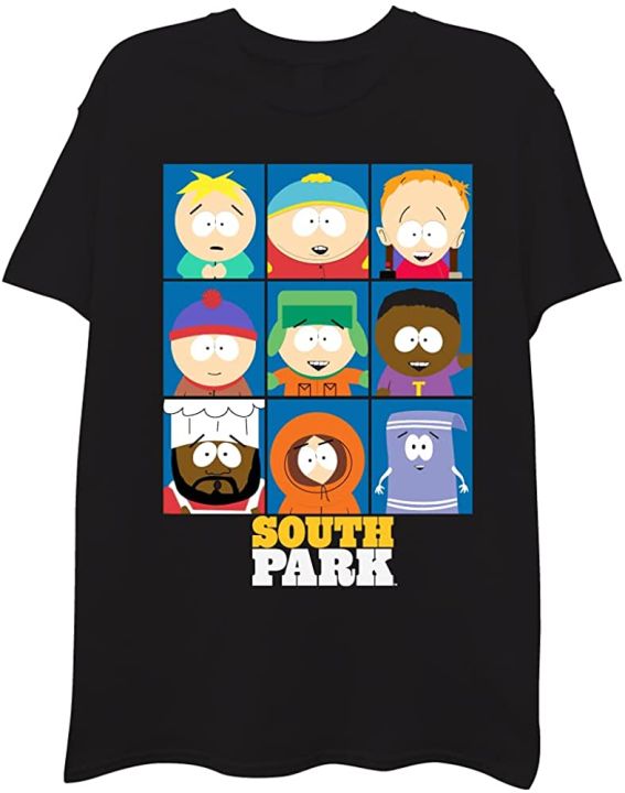 South Park mens South Park Character Group T-shirt - Kenny, Eric, Stan ...