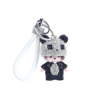 The diamond be qiqi ornament weaving creative gift South Korea car keys female bag pendant set auger cartoon cute