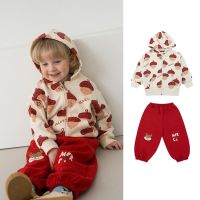 「สินค้าลิขสิทธิ์แท้」Iris kids IKJ081112-IKP081112 Nuts jacket/ red pant เสื้อผ้าเด็ก เสื้อแจ็คเก็ต กางเกงขาวยาว