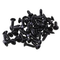 50x Guitar Bass Screws Parts for Scratchplates Pickguard, Silver