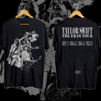 ✨ TAYLOR SWIFT เทย์เลอร์ สวิฟต์ ไทม์ ทัวร์ คอลลาจ เสื้อยืดสีดำ