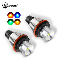 Nlpearl 2x 5W LED Marker Angel Eyes for BMW E39 E53 E60 E61 E63 E65 E87 X3 X5 X7 White Red Blue Amber LED Light Bulb Error Free